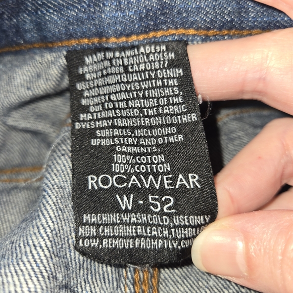 Rocawear Men's W•52 Classic Fit Blue Jeans - Picture 8 of 11